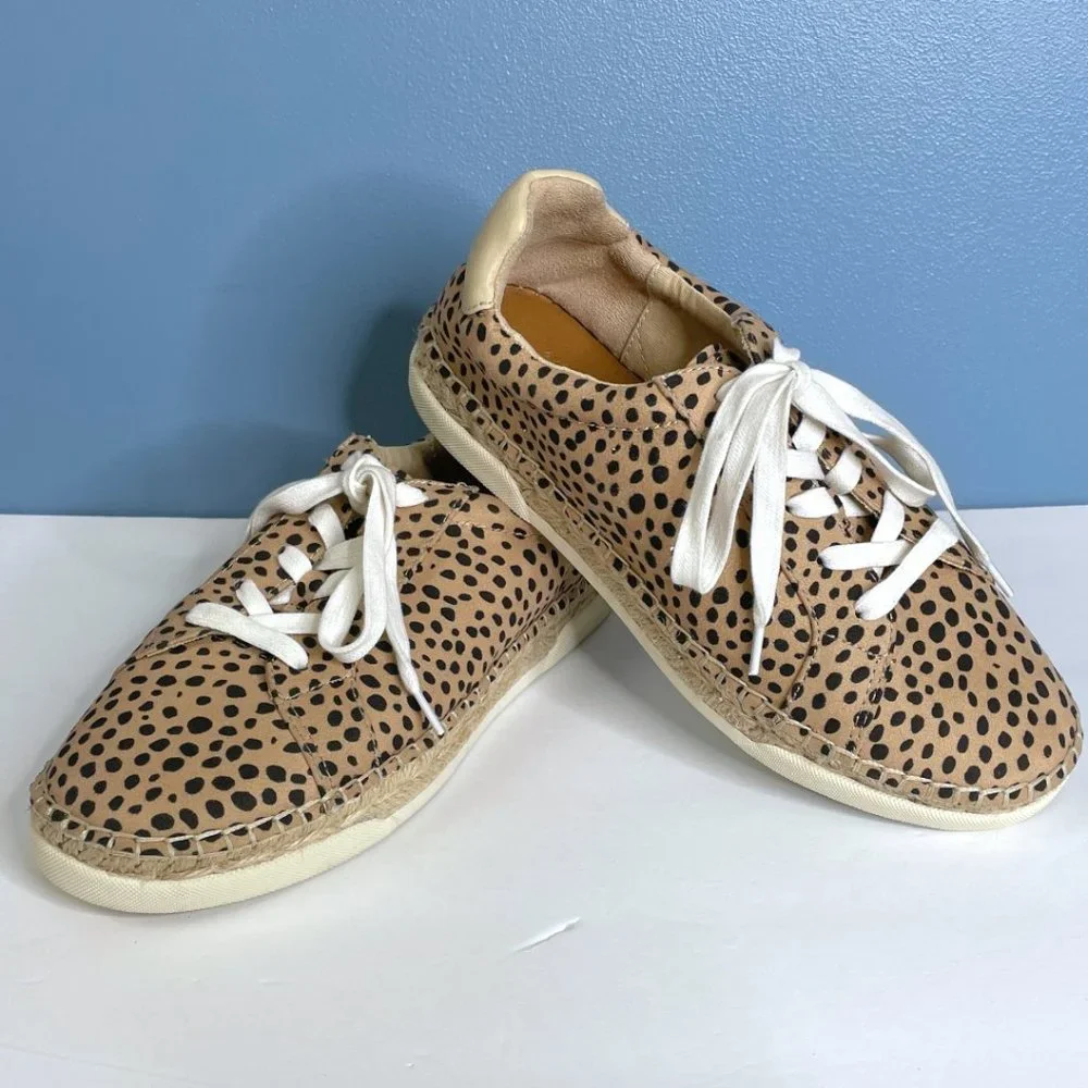 Universal‎ Thread Womens Shaelyn Espadrille Shoes Size 8 Leopard Print Lace Up